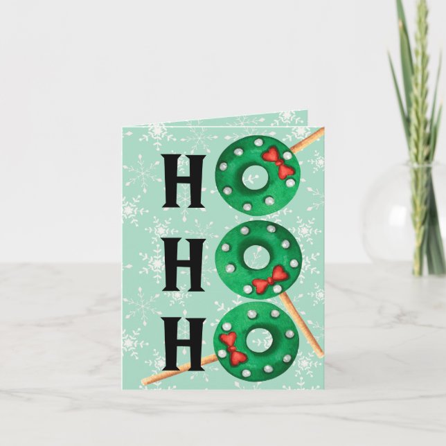 Christmas Cookies Funny Ho Ho Ho  Holiday Card (Front)