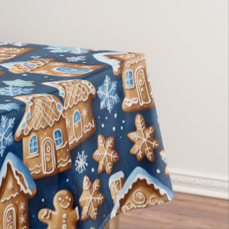 Christmas cookies ginger breadman Winter holiday   Tablecloth