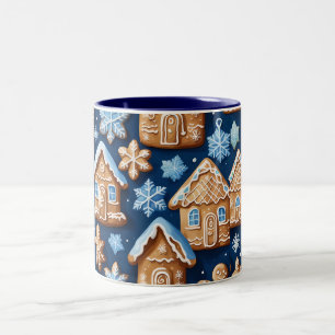 Christmas cookies ginger breadman Winter holiday  Two-Tone Coffee Mug