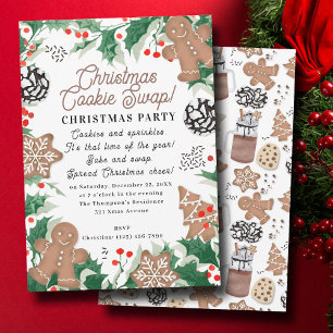 Christmas Cookies Holiday Baking Cookie Swap Invitation