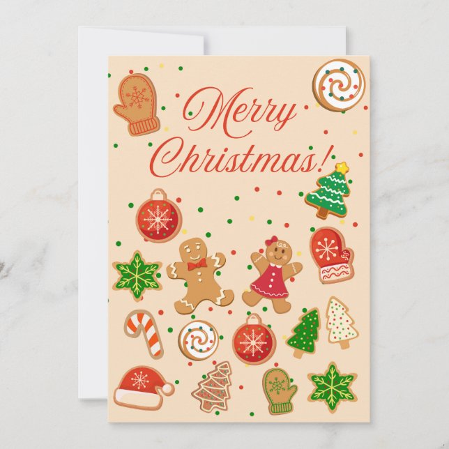 Christmas Cookies Holiday Card (Front)