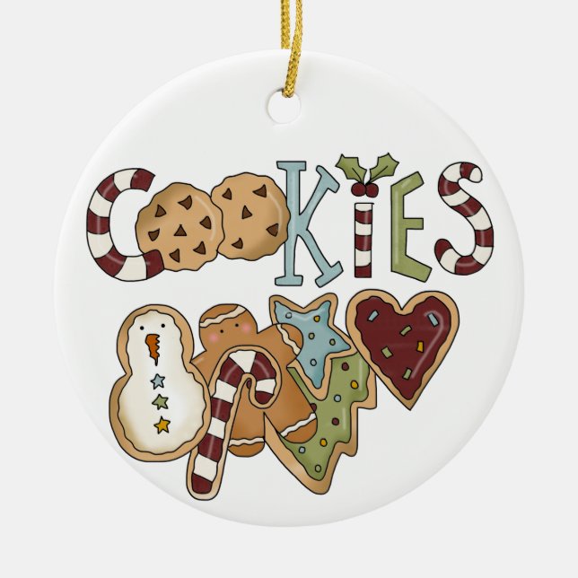 Christmas Cookies Holiday Ornament (Front)