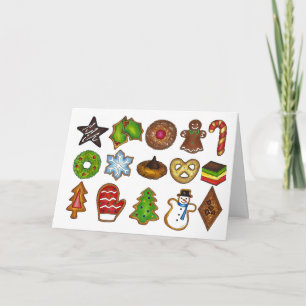 Christmas Cookies Holiday Tree Snowman Sand Tart Card
