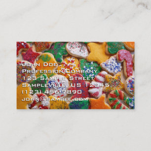 Christmas Cookies I Colourful Holiday Baking Business Card