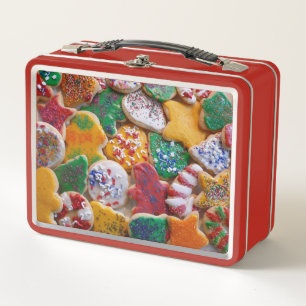 Christmas Cookies I Colourful Holiday Baking Metal Lunch Box