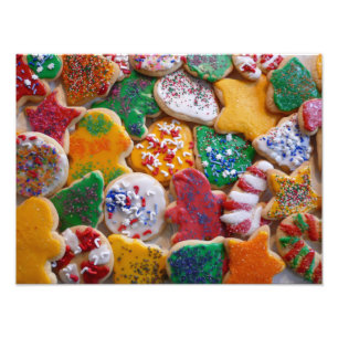Christmas Cookies I Colourful Holiday Baking Photo Print