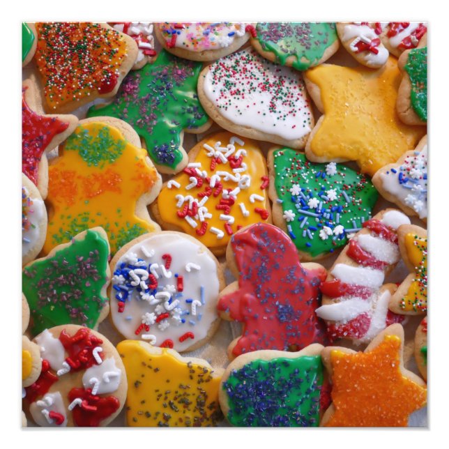 Christmas Cookies I Colourful Holiday Baking Photo Print (Front)