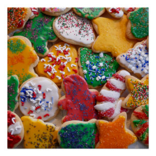 Christmas Cookies I Colourful Holiday Baking Poster