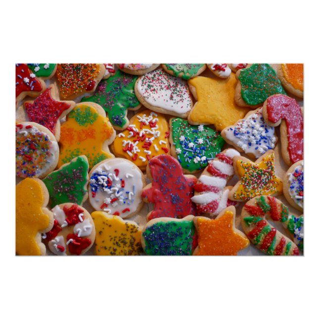 Christmas Cookies I Colourful Holiday Baking Poster (Front)