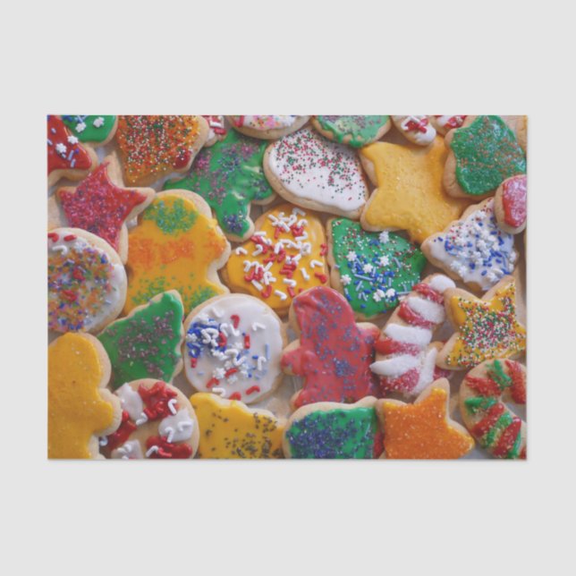 Christmas Cookies I Colourful Holiday Baking Tissue Paper (Front)