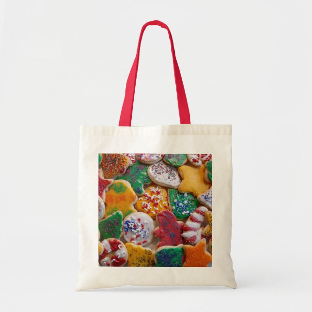 Christmas Cookies I Colourful Holiday Baking Tote Bag (Front)
