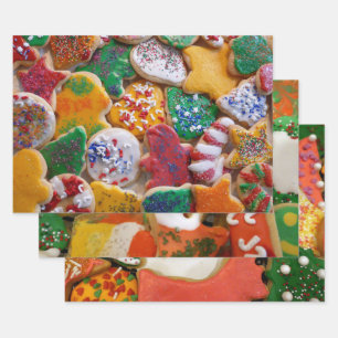 Christmas Cookies I Colourful Holiday Baking Wrapping Paper Sheet