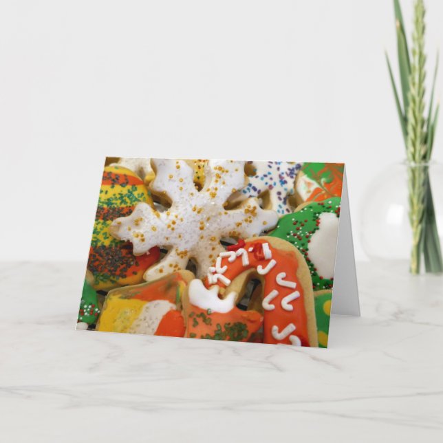 Christmas Cookies II Colourful Holiday Baking Card (Front)