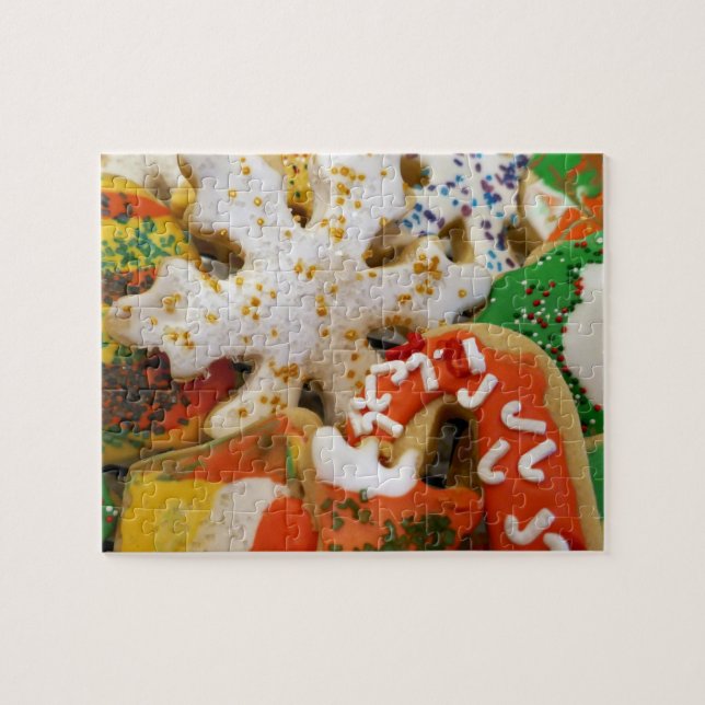 Christmas Cookies II Colourful Holiday Baking Jigsaw Puzzle (Horizontal)