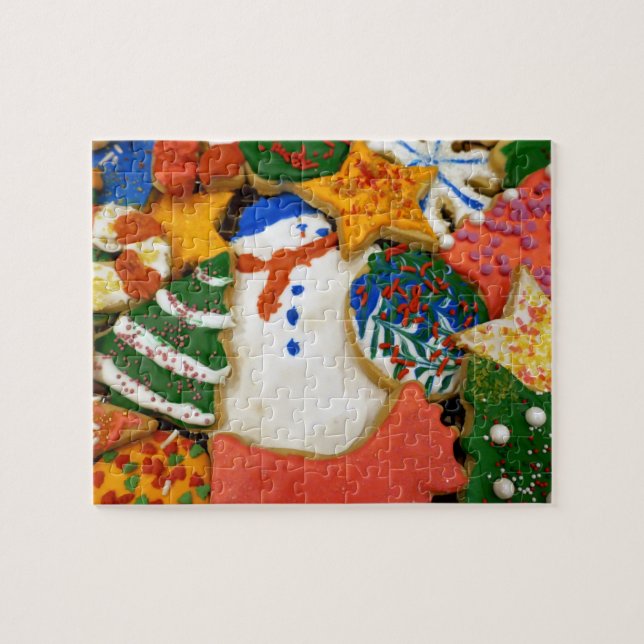 Christmas Cookies III Colourful Holiday Baking Jigsaw Puzzle (Horizontal)