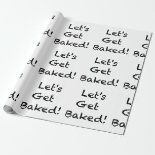 Christmas cookies let's get baked funny wrapping paper