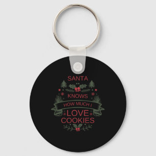Christmas Cookies Lover Shirt For Comfort Foodies Key Ring