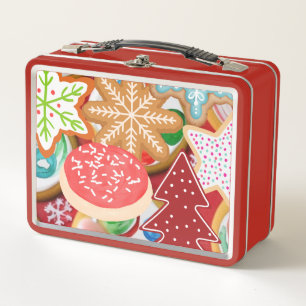 Christmas Cookies Metal Lunch Box