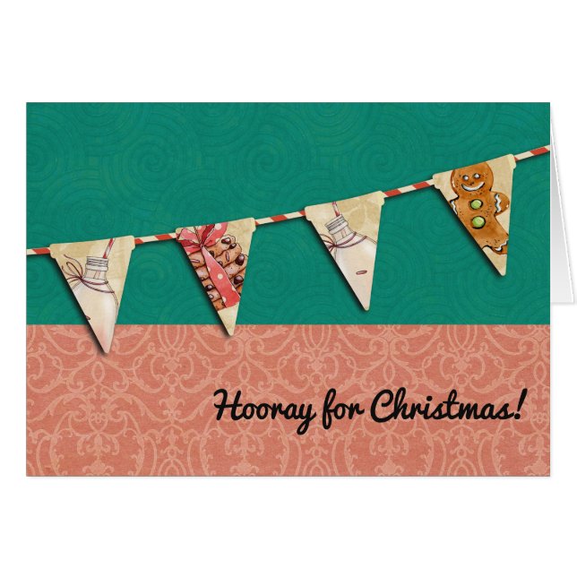 Christmas cookies milk bunting flag (Front Horizontal)