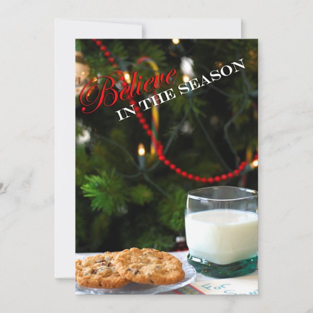Christmas Cookies & Milk for Santa Holiday Card (Front)