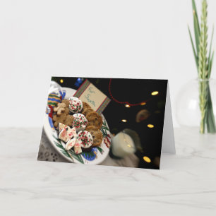 Christmas Cookies & Milk for Santa Holiday Card