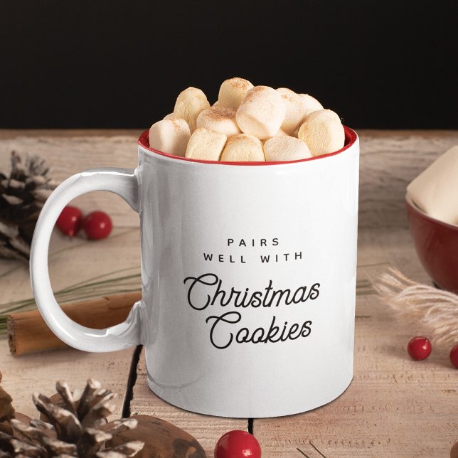 Christmas Cookies Morning Stocking Stuffer Two-Tone Coffee Mug (Creator Uploaded)