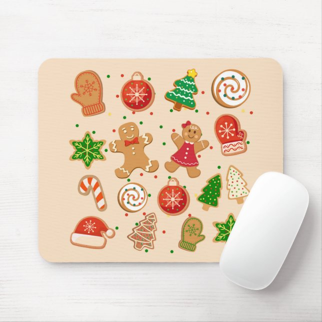  Christmas Cookies Mouse Mat (With Mouse)