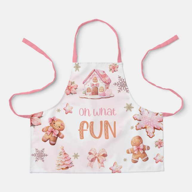 Christmas Cookies Oh what fun Birthday party Apron (Front)