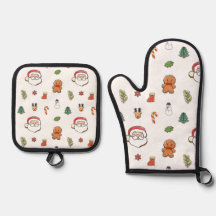 Christmas cookies oven mitt & pot holder