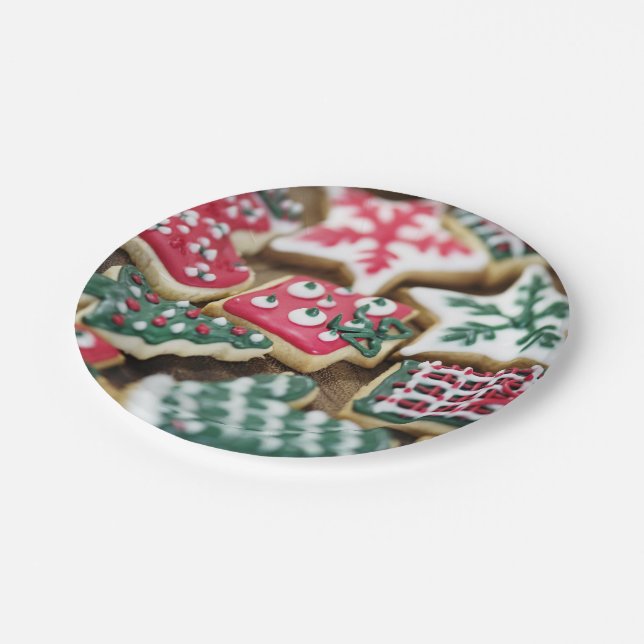 Christmas Cookies Paper Plate (Angled)