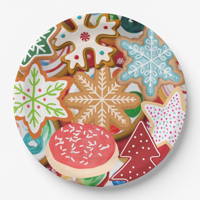 Christmas Cookies Paper Plate (Front)