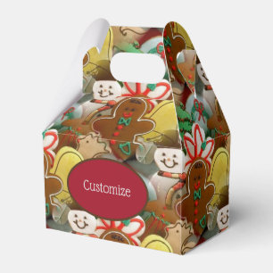 Christmas Cookies Pattern Favour Box
