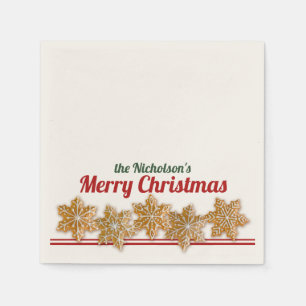Christmas Cookies   Personalised Holiday Napkin