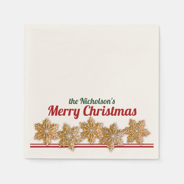 Christmas Cookies | Personalised Holiday Napkin (Front)