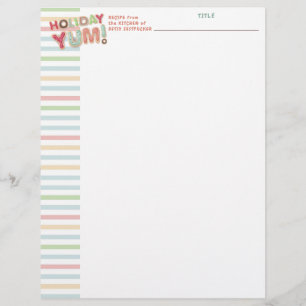 Christmas cookies personalised recipe letterhead