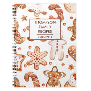 Christmas Cookies Personalised Recipe Notebook