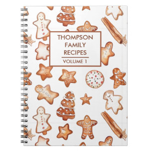 Christmas Cookies Personalised Recipe Notebook