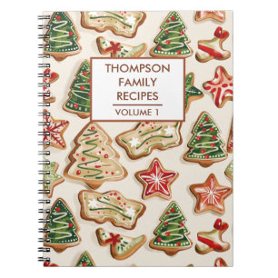 Christmas Cookies Personalised Recipe Notebook