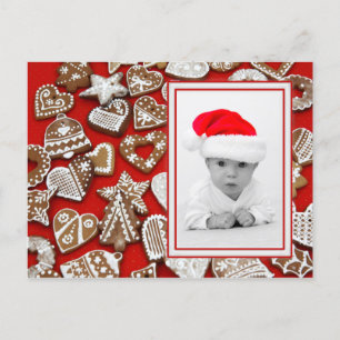 Christmas Cookies Photo Frame + your photo & ideas Holiday Postcard