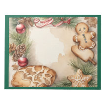 Christmas Cookies Platter Notepad 