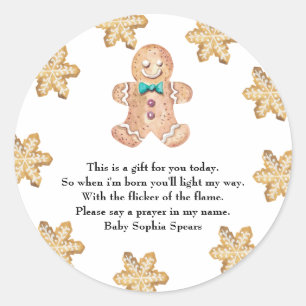 Christmas cookies - Prayer candle label