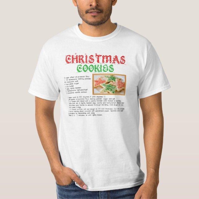 Christmas Cookies Recipe T-Shirt (Front)