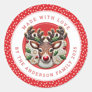 Christmas Cookies Round Stickers