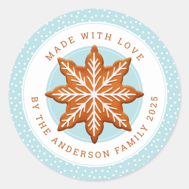 Christmas Cookies Round Stickers (Front)