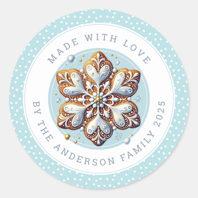 Christmas Cookies Round Stickers (Front)