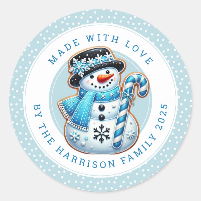 Christmas Cookies Round Stickers (Front)