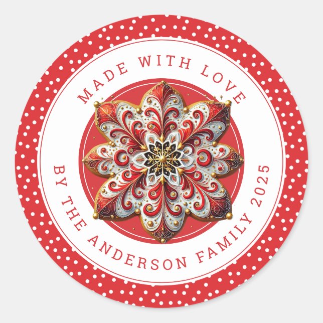 Christmas Cookies Round Stickers (Front)