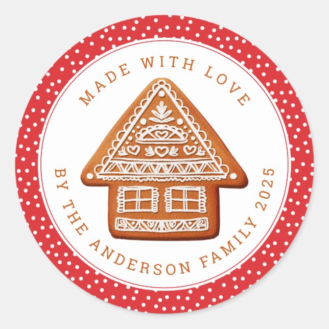 Christmas Cookies Round Stickers (Front)