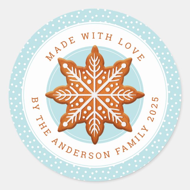 Christmas Cookies Round Stickers (Front)