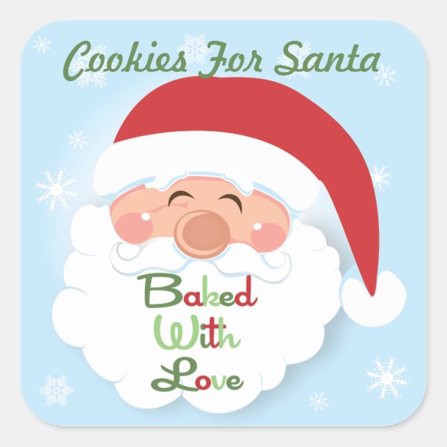 Christmas Cookies Santa  Baking label Stickers (Front)